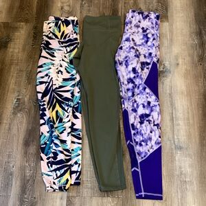 Old Navy Women's Leggings - Multicolor, Green, Purple